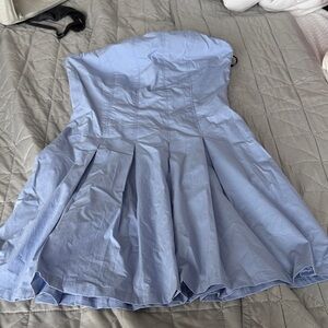 Forever 21 Sky Blue Strapless Dress